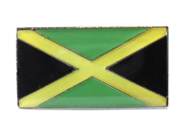 Jamaica National Flag Metal Enamel Caribbean Reggae Music Badge 19mm Lapel Pin