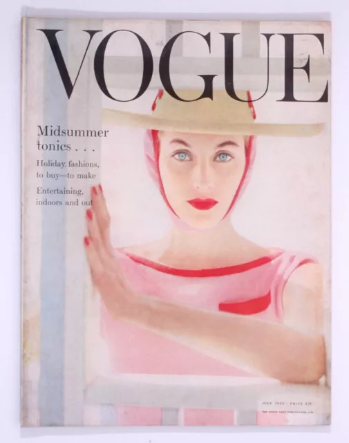 Vintage UK VOGUE magazine, July 1954, Karen Radkai, Cecil Beaton, RARE