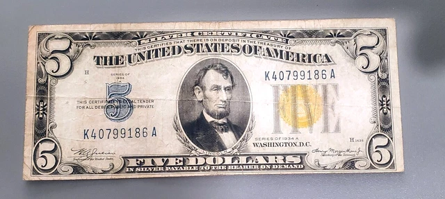 1934-A $5 North Africa Emergency Currency - World War Ii Issue - Attractive Note