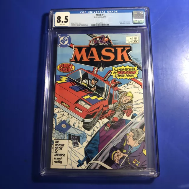 M.A.S.K. MASK #1 Cgc 8.5 1st PRINT APPEARANCE KENNER ACTION FIGURE DC COMIC 1985