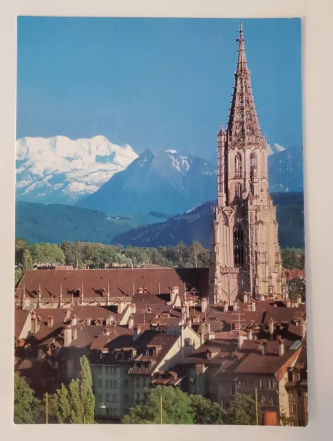 Bern Switzerland Postcard Old Town View w/Cathedral 6x4 Continental P1101