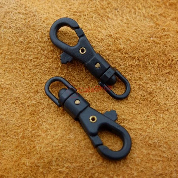 10 20 50 pcs Plastic SWIVEL CLIP SNAP Hook Lanyard Lobster Clasp 6mm Black P19E1