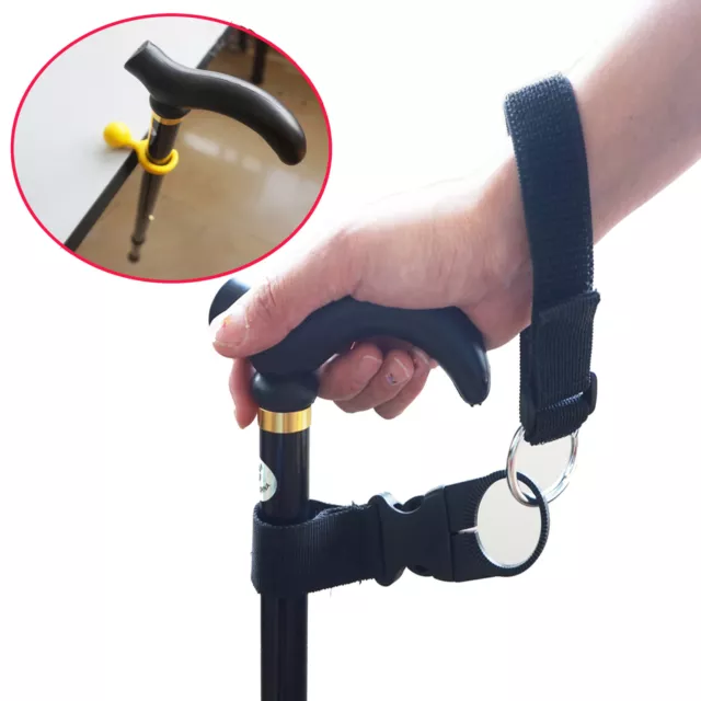 Universal Walking Stick WRIST Mobility & Disability CORD Strap Loop Walkers Clip