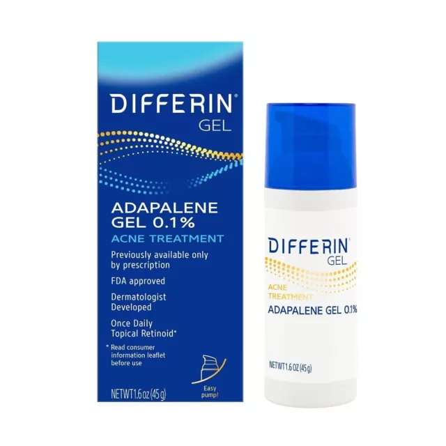 Differin Acne Treatment Gel 90 Day Supply Retinoid Treatment for Face