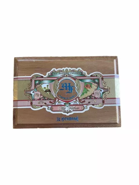 My Father Cigars Toros La Promesa Empty Wood Cigar Box 9.25" x 7" x 2"