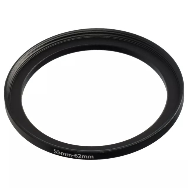 Step Up Ring Adapter von 55mm auf 62mm für Kamera Objektiv schwarz