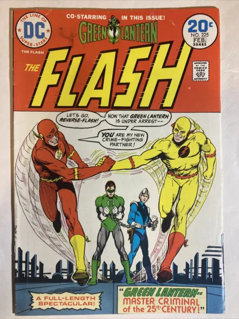 The Flash 225 1974 Green Lantern Reverse Flash DC Comics VG Beautiful!!