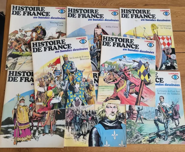 Histoire de France en bandes dessinées n°1 à 8 Larousse