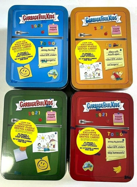 2021 Topps Garbage Pail Kids Food Fight  Refrigerator Tins (4 Tin Lot  )