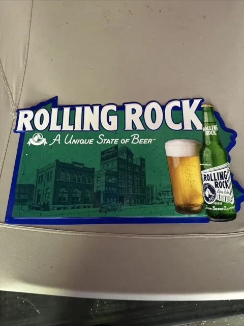 Rolling Rock A Unique State Of Beer 1999 Tin Sign Bar Decor