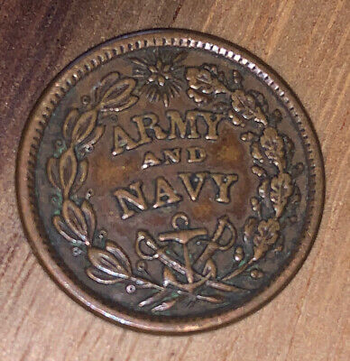 Civil War Patriotic Token / FEDERAL UNION ARMY & NAVY Good US Coin