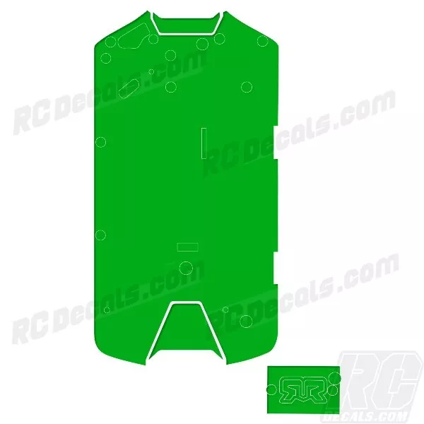 Protector de chasis Arrma 1/10 VORTEKS 4X2 MEGA 550 verde sólido #ARA4105V4