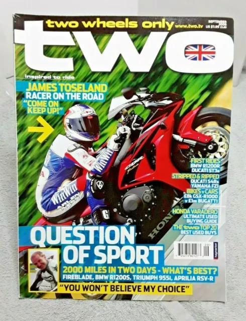 Two Wheels Only Motorcycle Magazine September 2006 James Toseland Racer more