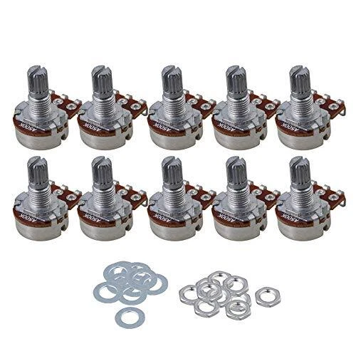 Guitar Potentiometer Volume Tone Pots Switch Control A500k Pack of 10