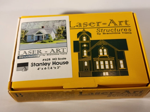 HO Laser-Art Stanley House, Kit #628, new, complete in box