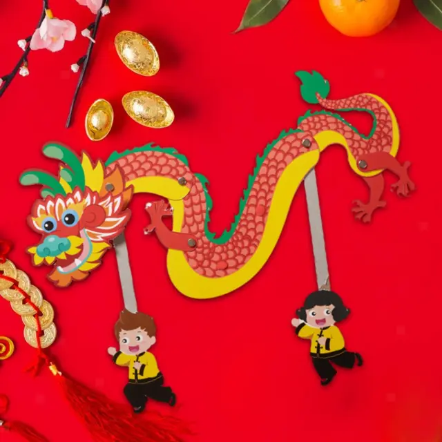 Chinesischer Papierdrache 3D-Dekoration für Weihnachten, Mittherbstfest,