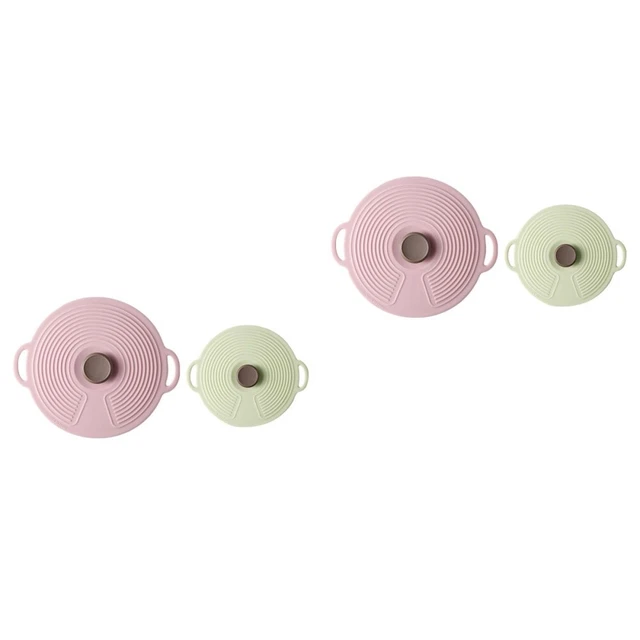 4 fundas de sellado frescas de silicona - tapas a prueba taza flexible exterior