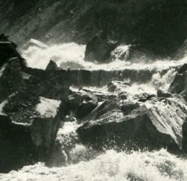 Switzerland Valais Visp Falls Old Stereoview Photo 1906 2