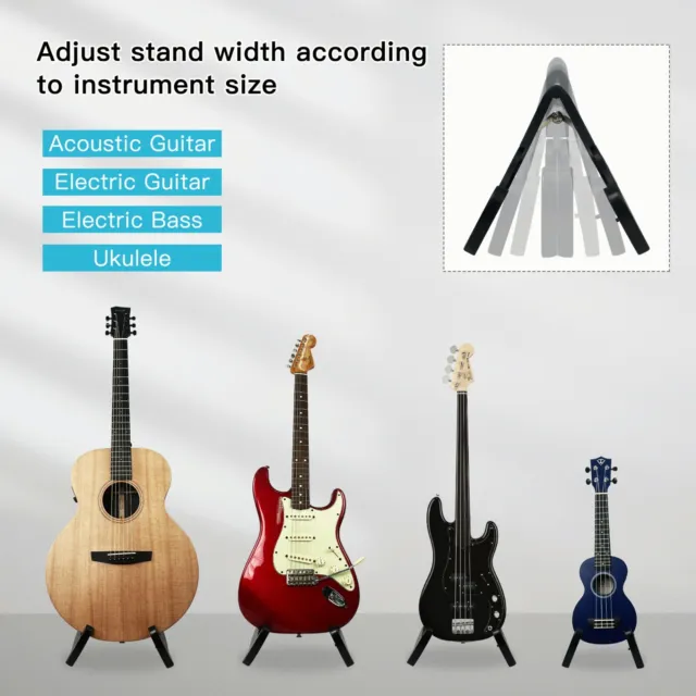 Guitto 1/2/4 Guitar Bass Stand Holder Tripod Folding A-Frame Style Anti-Slip 2