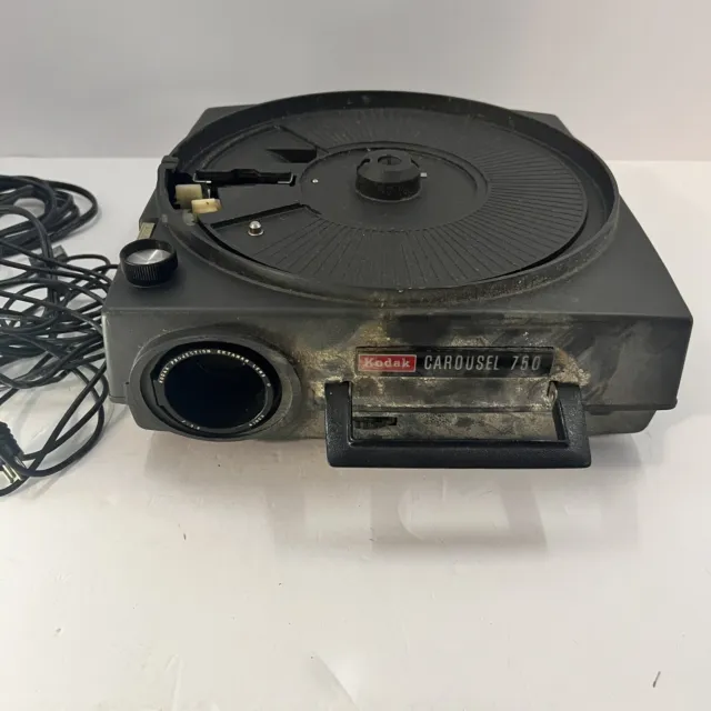 Proyector deslizante Kodak Carousel 750H vintage con control remoto y caja