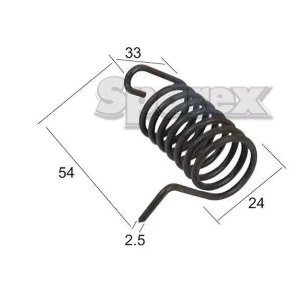 Sparex Haybob Tine Return Spring Set Packs of 10 inlcuding 5 Left and 5 Right 2