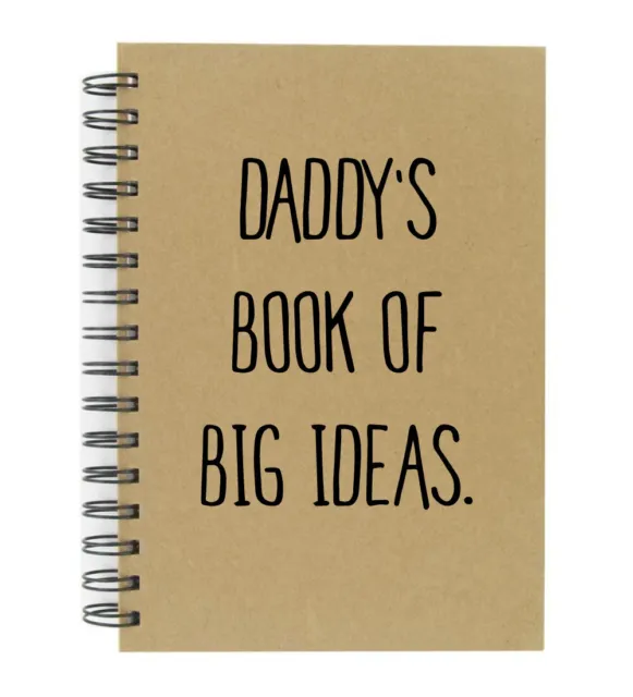 Daddy's Book Of Big Ideas To Do A5 Kraft Notebook Lined Pad