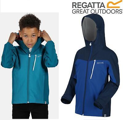 Regatta Kids Junior highton Giacca Impermeabile Con Cappuccio Cappotto Ragazzi Ragazze