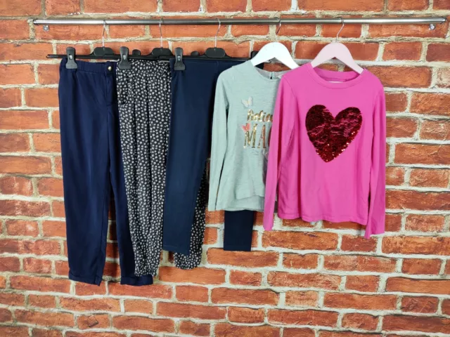 Girls Bundle Age 7-8 Years Next H&M Leggings Trousers Long Sleeve T-Shirts 128Cm