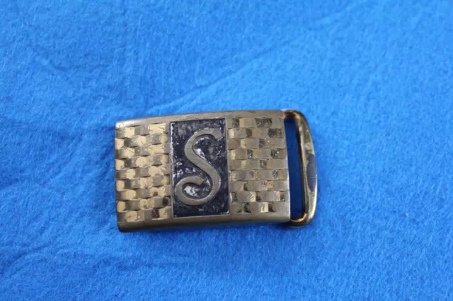 Vintage Hickok Gold Tone Belt Buckle Monogram S