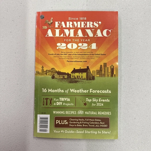 FARMERS ALMANAC MAGAZINE for the Year 2024 9.99 PicClick