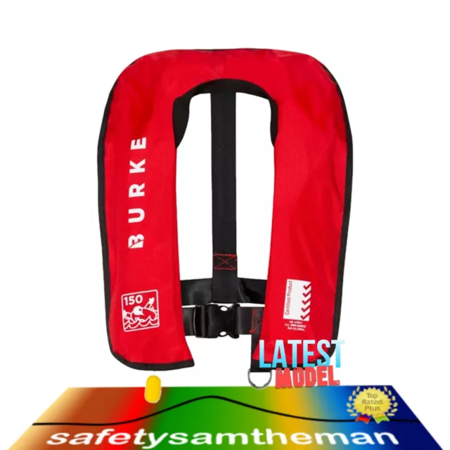 Burke Manual Inflatable Red 150N Lifejacket (Pfd1) Aust Standard As4758.1