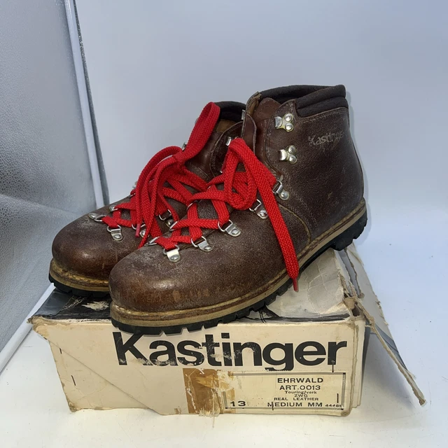 Bottes Vintage Kastinger Autriche - Taille 8, Cuir, Montagne, Style Goth/work, Occasion Très Bon état