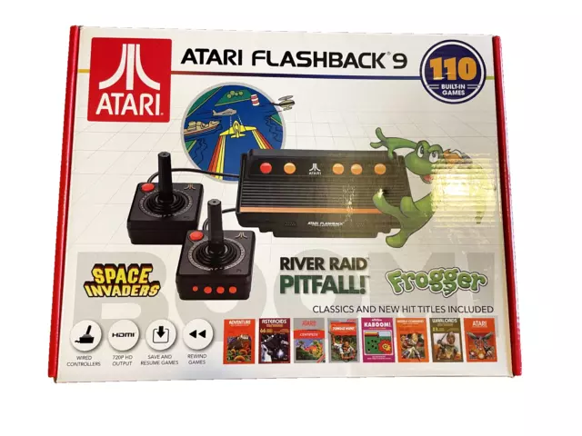 Atari Flashback 9  Console 2 Wired Joysticks +1500 Games latest AR3050 AtGames X