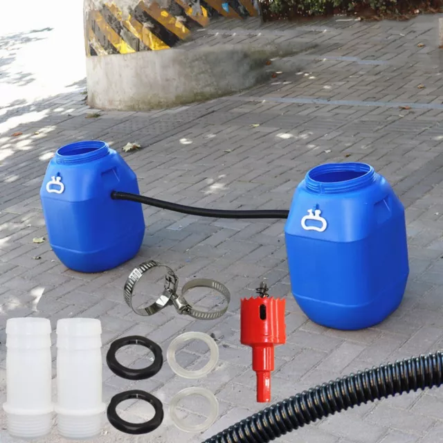 Kit de collecte des eaux de pluie étanche avec raccords tuyau et barbe 100 cm d