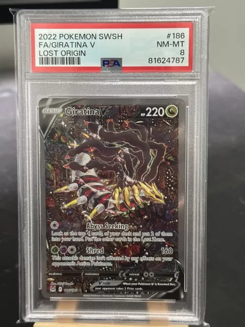 [NM] Pokemon Lost Origin Giratina V Alt Art Alternate Full Art 186/196 Card