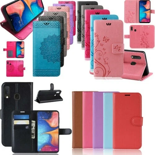 Étui Portable pour Samsung Galaxy A20e SM-A202 Coque de Protection Rabattable