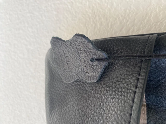 Margot Black Leather Crossbody Purse Shoulder Bag Adjustable Strap