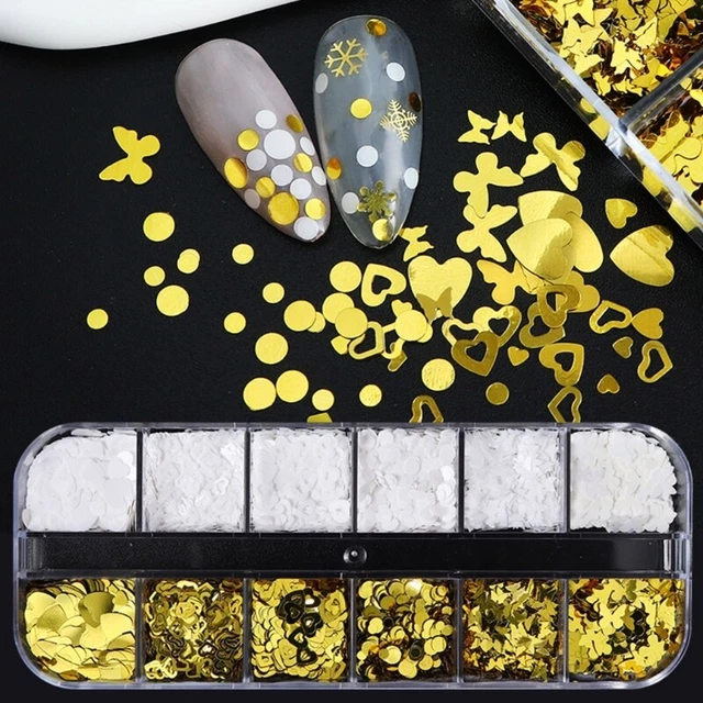 Butterflies Glitter Nail Sequins,Colorful Resin Fillers Mold for DIY Crafts