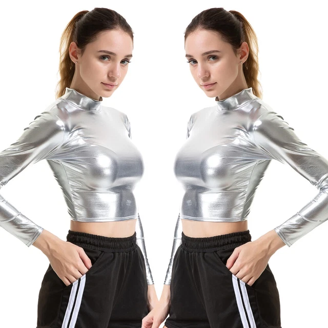 Telica Slim In Stretch-Metallic Elastica Shirt Donna