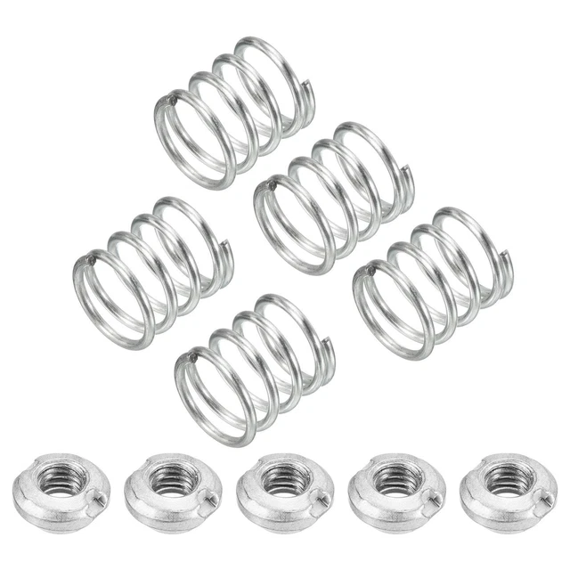 Mano Rueda Accesorios Juego, 10 Juego Aluminio Aleación Resorte Tuerca, Plateado