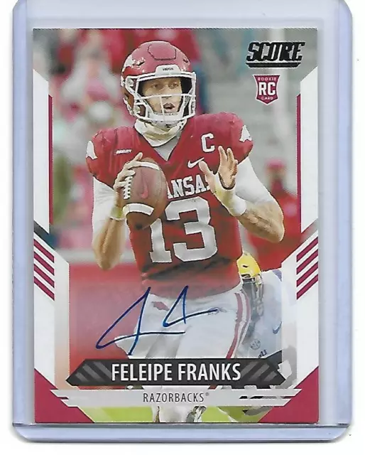 Feleipe Franks 2021 Panini Score Football Rookie RC Auto FALCONS Gator Autograph