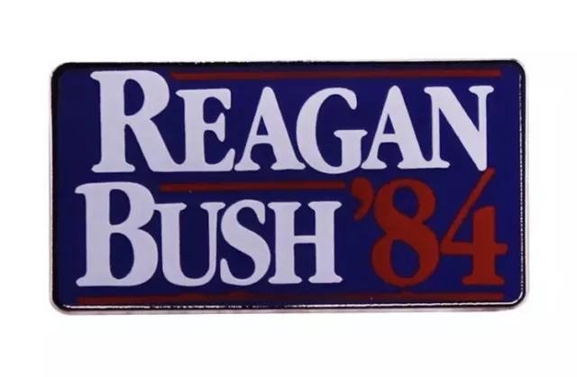 Ronald Reagan George Bush 1984 Campaign Metal Pin Badge Presidential Elections Ronald Reagan George Bush 1984 Campaign Metal Pin Badge Presidential Elections