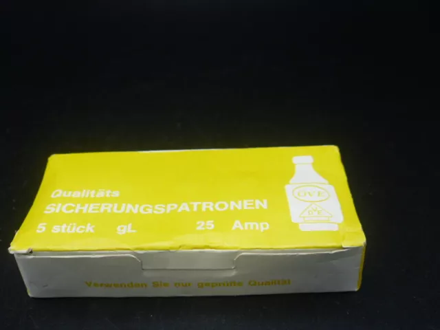 ÖVE Sicherungspatronen VPE=5Stk. 25 Amp > ungebraucht! <