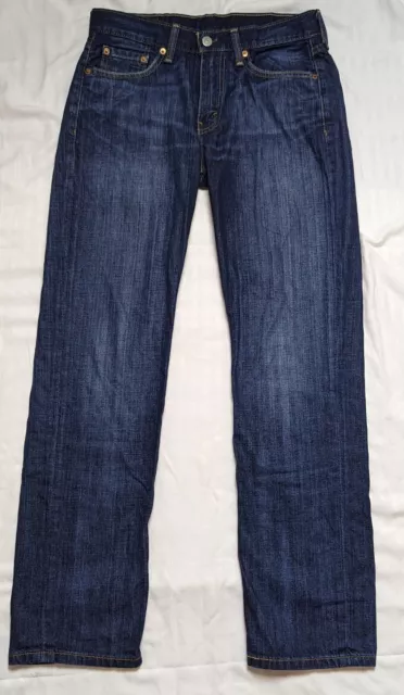 Levis 514 Jeans Mens 29 x 30 Blue Slim Straight Leg Dark Wash Denim Pants