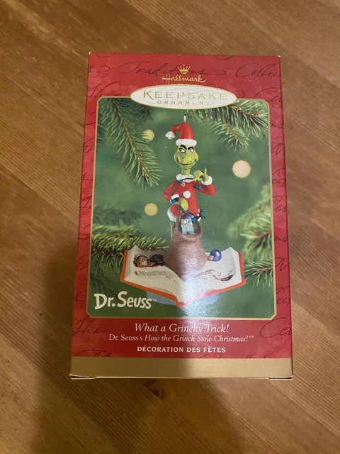 Hallmark Keepsake Dr. Seuss "What A Grinchy Trick!" Christmas Ornament 2001