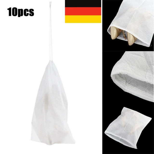 10 Stk Tragbar Kordelzug Schuhe Aufbewahrungstasche Staub Beutel Reise Fleece DE