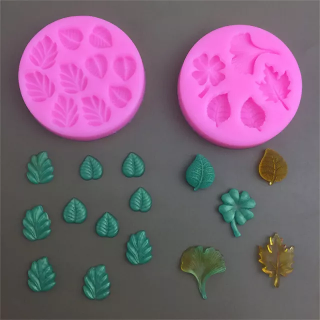 1Pc Leaves Silicone Mold DIY Chocolate Fondant Cake Decorating Baking Mold