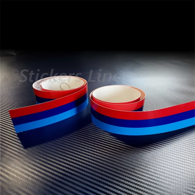 Pack De 2 Autocollants BMW M Motorsport – 20x1,5 Cm Pour Réservoir Ou Rétroviseur