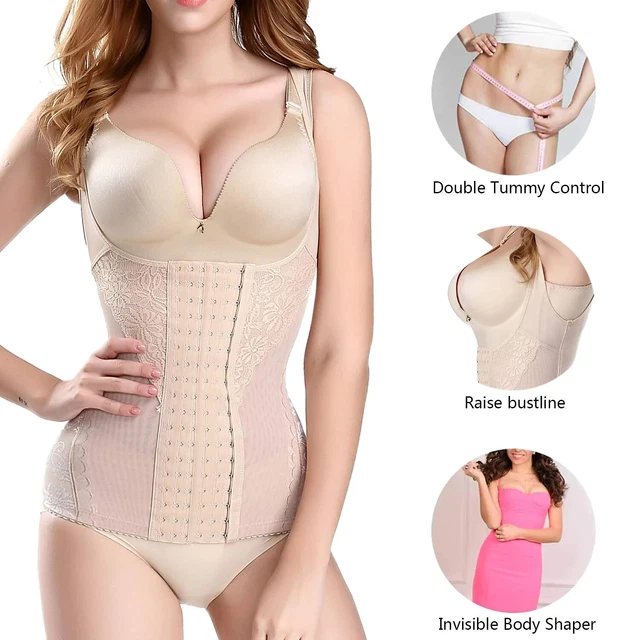 Ceinture Modelante Corset Avec Baleines Acier – Taille Unique S-3XL, Blanc, Neuf