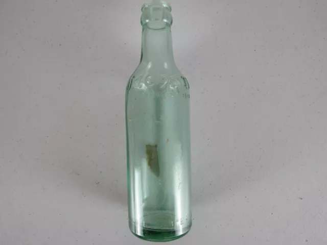 Vintage Moxie Soda Glass Bottle Green Tint 7 fl oz